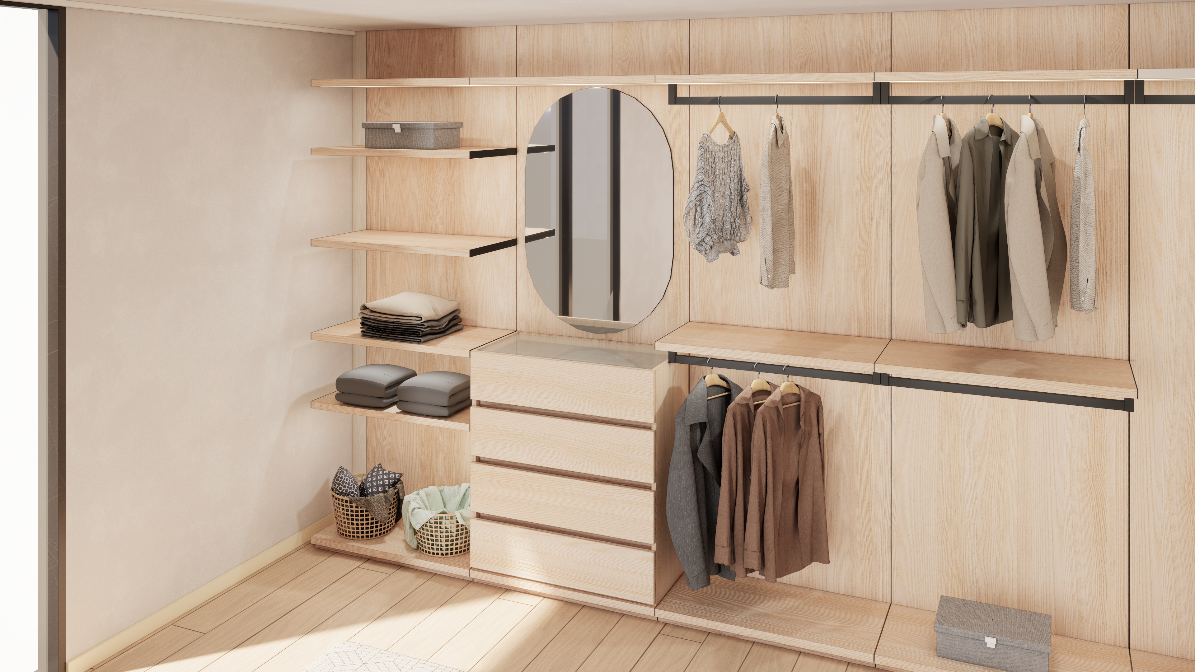 시그니쳐 글래스 4D 서랍장